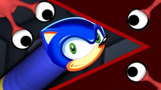 Slither.io Epic Sonic Skin Mod | Fastest Snake Ever Best Slither.io Gameplay!