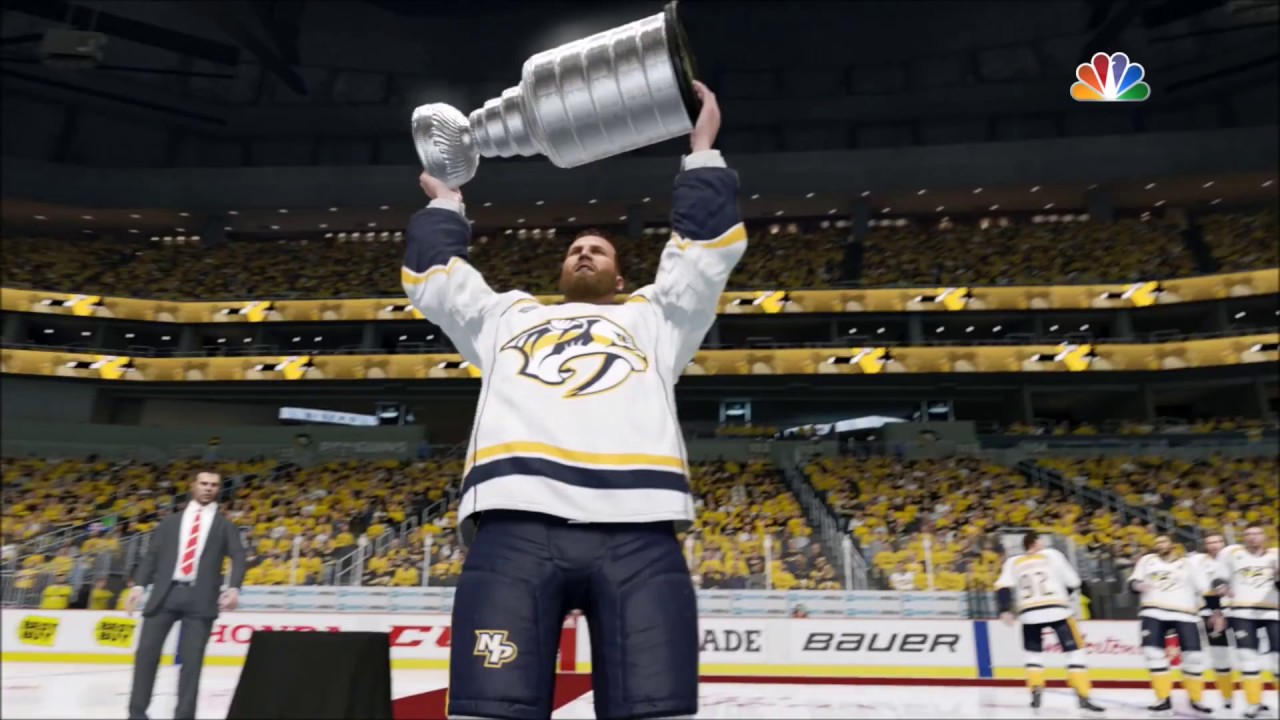 La CÉLÉBRATION de la COUPE STANLEY à NHL 18 est MALADE MENTALE!
