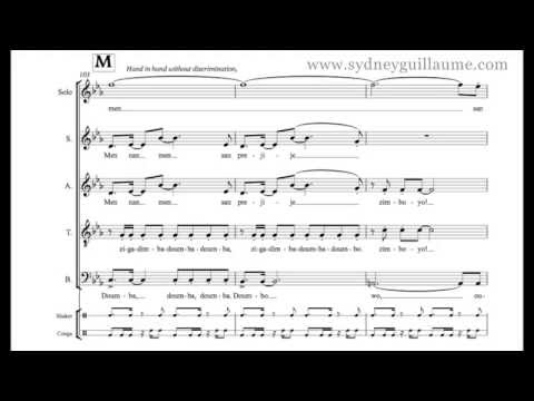 Kanaval by Sydney Guillaume {score video} - SATB Chorus