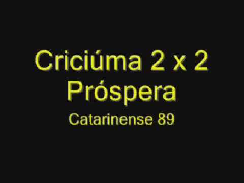 Próspera 2x2 Criciúma - Campeonato Catarinense 1989