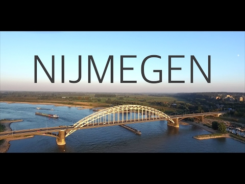 Drone aerial footage of the city Nijmegen