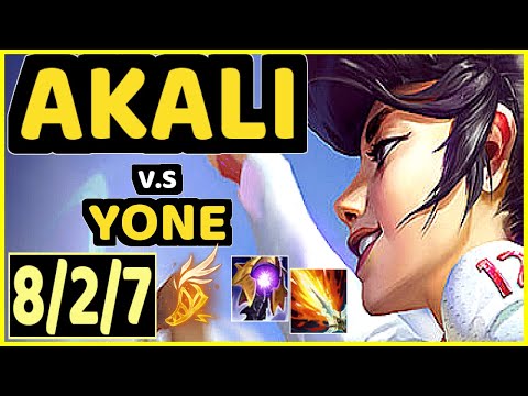 BEANSU (AKALI) vs YONE - 8/2/7 KDA TOP CHALLENGER GAMEPLAY - EUW
