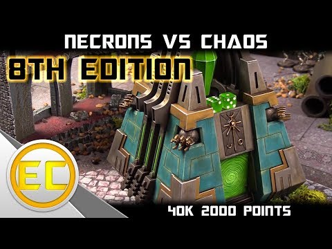 Necrons vs Chaos Space Marines Warhammer 40,000 8th Edition Battle Report