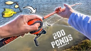 Fishing A LOADED Pond With Spinnerbaits! (200 Ponds Ep. 5)