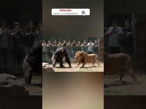 Lion vs Gorilla at a Zoo?!