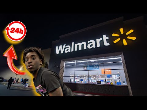 24 HOURS OVERNIGHT CHALLENGE IN WALMART PT 2!!