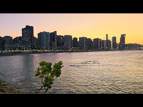 Fortaleza Walking Tour 🇧🇷 | Sunset Beachfront, Brazil 
