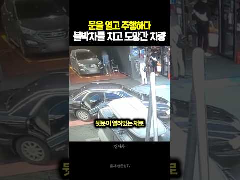 문을 열고 주행하다 블박차를 치고 도망간 차량 #블랙박스 #한문철tv #교통사고