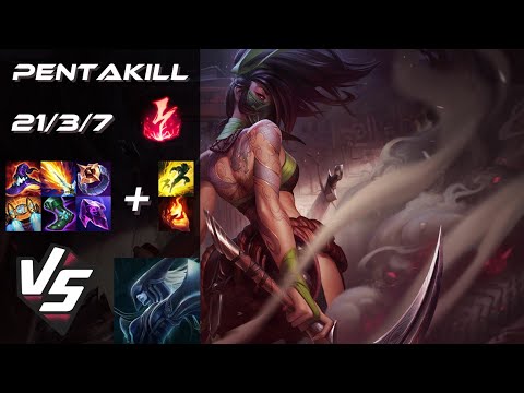 MID Akali vs Lissandra [PENTAKILL] - NA Grandmaster Patch 14.7