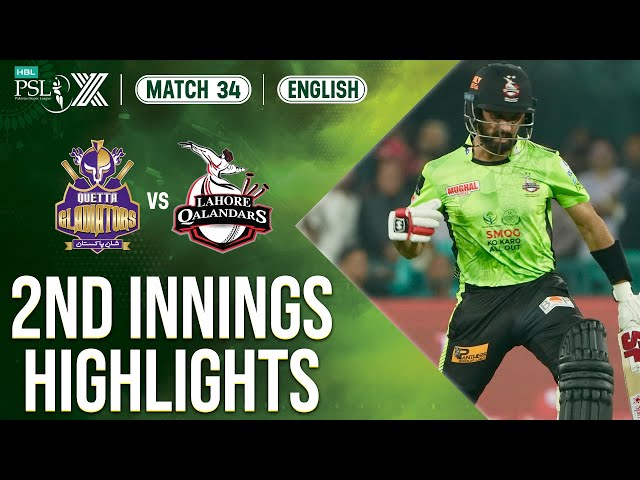 2nd Innings Highlights | Quetta Gladiators vs Lahore Qalandars | 𝐄𝐍𝐆𝐋𝐈𝐒𝐇 | Match 34 𝐅𝐈𝐍𝐀𝐋 | M2M1A