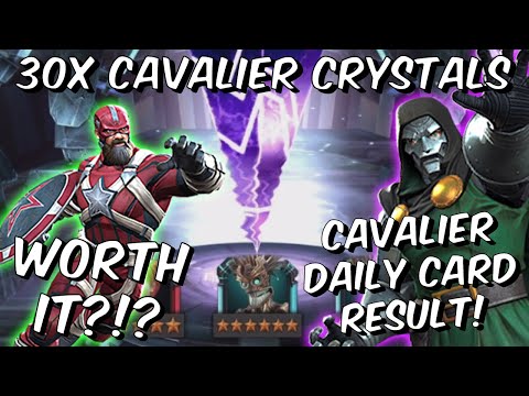 30x 6 Star Cavalier Daily Card Crystal Opening - DID IT PAYOFF?!? - Marvel Contest of Champions