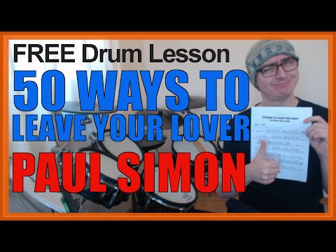 ★ 50 Ways To Leave Your Lover (Paul Simon) ★ FREE Video Drum Lesson | How To Play SONG (Steve Gadd)