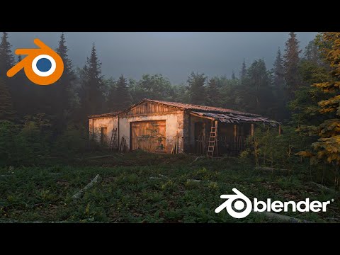 Easy Realistic Cinematic Foggy Cabin Environment In Blender - Beginner Complete Tutorial
