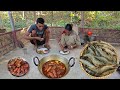 RIVER PRAWNS CURRY Village Traditional Prawns Recipe Cooking Eating With Mother And Son