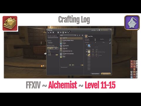 FFXIV Alchemist Crafting Log Level 11-15 - A Realm Reborn