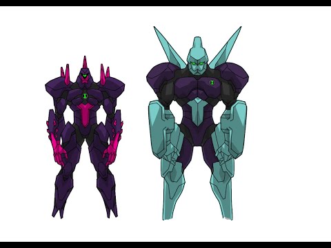 Speed Drawing Ben 10 Chromastone & Diamondhead Re-Draw