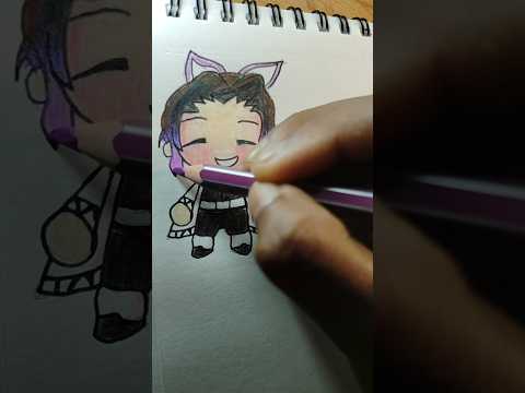 Drawing Shinobu sticker 🦋 || Demon Slayer || #shorts #drawing #demonslayer #anime #howtodraw #art
