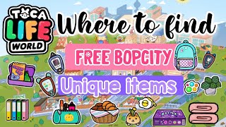 🤩Where To Find Cute Unique Items In Bopcity tocalifeworld | Free Items in Toca Boca.