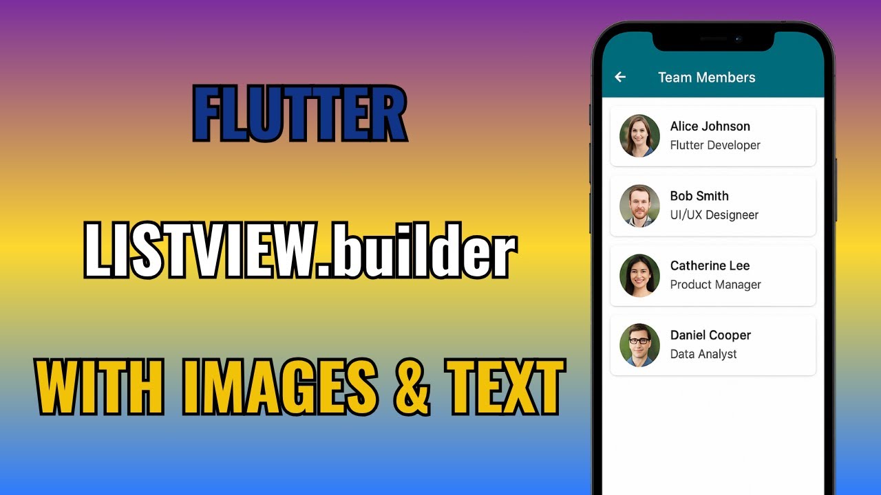 Flutter ListView.builder Tutorial – Build Scrollable Lists with Images & Text