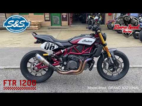 Indian Motorcycle FTR1200 S with S&S Grand National Slip-On Exhaust & MSR De-cat Idle and Dyno run