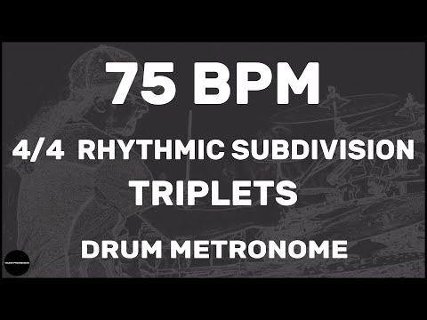 Triplets | Drum Metronome Loop | 75 BPM