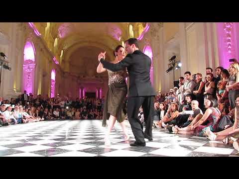  Facundo Piñero  and  Vanesa Villalba  are  dancing  to  the  tango  "  Gallo Ciego  "  at  Torino Tango Festival  in  2019