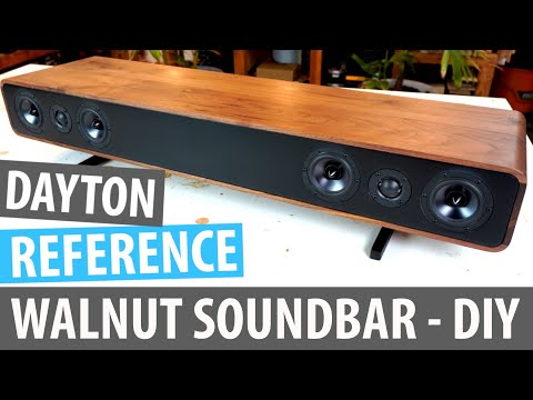 Dayton Audio Reference Wi-Fi / Bluetooth Soundbar | Arylic Amp | DIY | Walnut Hardwood Metal Legs