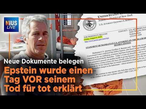 Geheime Akten: Epstein wurde einen Tag vor seinem Tod für tot erklärt | NIUS Live vom 09.02.2026