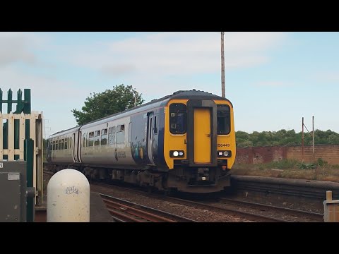 Northern Rail 156449 Passes Greatham Level Crossing. 2N34 14:56 Hexham To Battersby ( DCL )