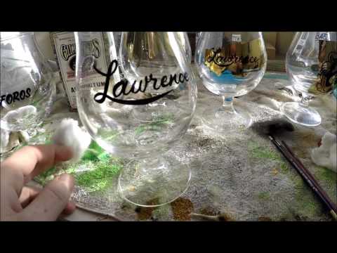 Gold Leaf Glass Cup - a how to on Gilding Glass