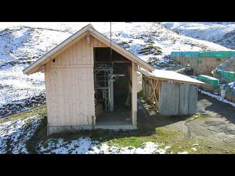 L'Etivaz - Grand Clé - Luftseilbahn Bergfahrt Seilbahn téléphérique cable car
