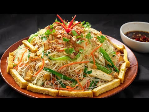 Bật mí bí quyết làm Bún Gạo Xào Chay gia truyền vừa ngon vừa đẹp | Perfect Rice Noodle Recipe