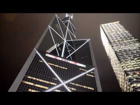 Hong Kong. Bank of China Tower. Light Sh