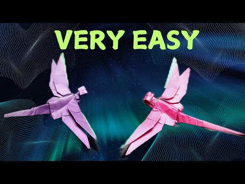 Easy Origami Dragonfly - Paper Dragonfly Tutorial