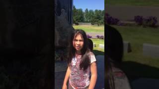 Me and the kids Jimi Hendrix grave July 2017 part two