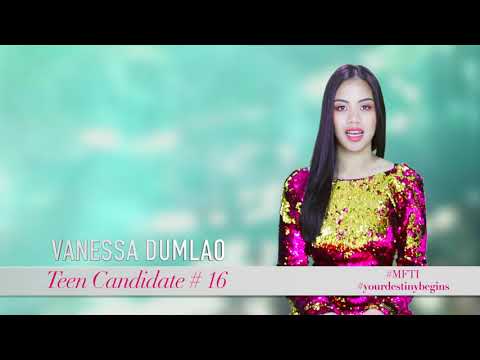 Teen candidate No. 16 VANESSA DUMLAO