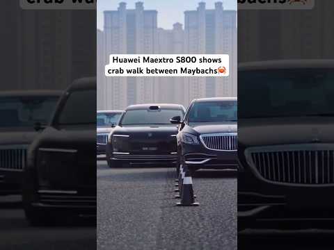 Huawei Maextro S800 shows crab walk between Maybachs😱 #huawei #maextro #mercedes #maybach
