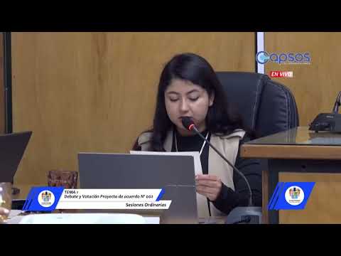 Sesión Ordinaria 29 de mayo de 2026 cierre de las sesiones ordinarias del mes de mayo 2026.