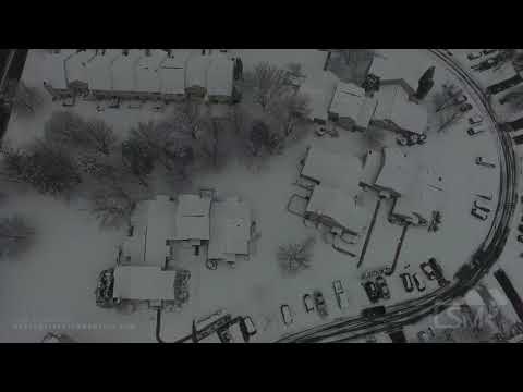 02-07-2021 Chalfont, PA- Drone Footage of A Snowy Landscape After Winter Storm