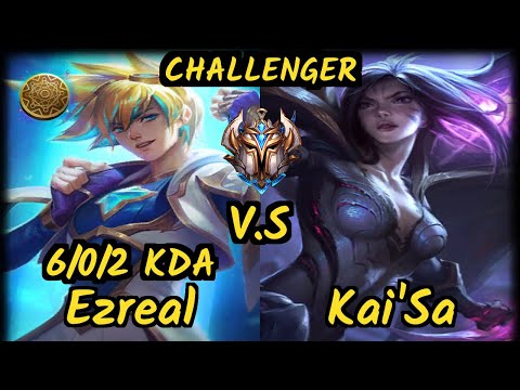 Rikara (EZREAL) vs KAI'SA - 6/0/2 KDA BOTTOM ADC CHALLENGER GAMEPLAY - NA