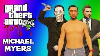 Смотреть онлайн Мини игры с друзьями в GTA 5 – побег от маньяка