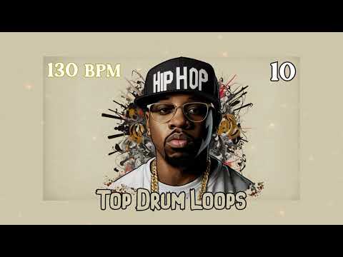 [FREE Top Drum Loops] 130 BPM Hip Hop 10 - Free Stock Full Drums, Samples, Loops, One Shots, Presets