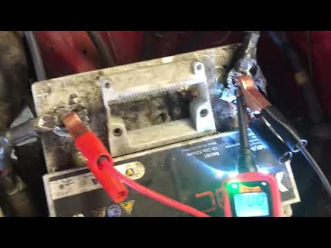 12v battery polarity swap , negative is now positive after charging it , weird