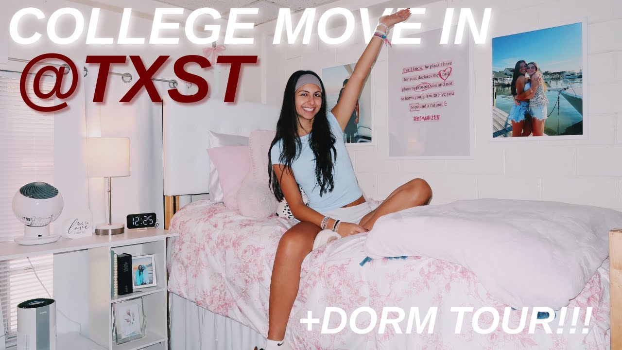 COLLEGE MOVE IN DAY @ TEXAS STATE!!! +dorm tour!!!!