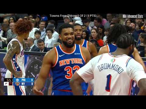 Karl-Anthony Towns Preseason Full Play vs Philadelphia 76ers - October 2, 2025