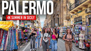 PALERMO, Sicilya 🇮🇹 Yaz Rüyası Şehri | 4K Yürüyüş Turu ☀️
