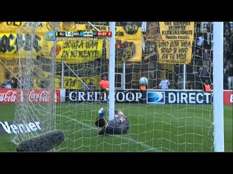 El palo le negó el empate a Lema. Olimpo 1 - Belgrano 0. Fecha 8. Primera 2014.  FPT.