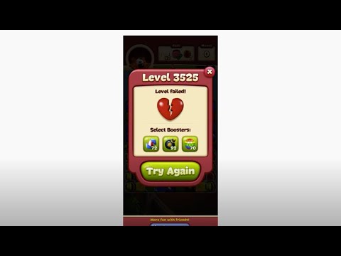 Toon Blast Level 3525 - No Boosts - 1 Star