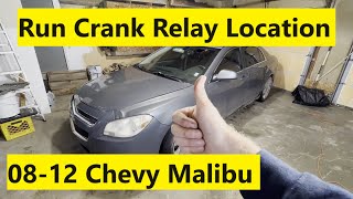 Run Crank Relay Location Chevy Malibu 08 09 10 11 12 2008 2009 2010 2011 2012