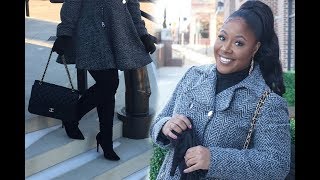 Flirty Dresscoat + Over The Knee Boots Winter OOTD
